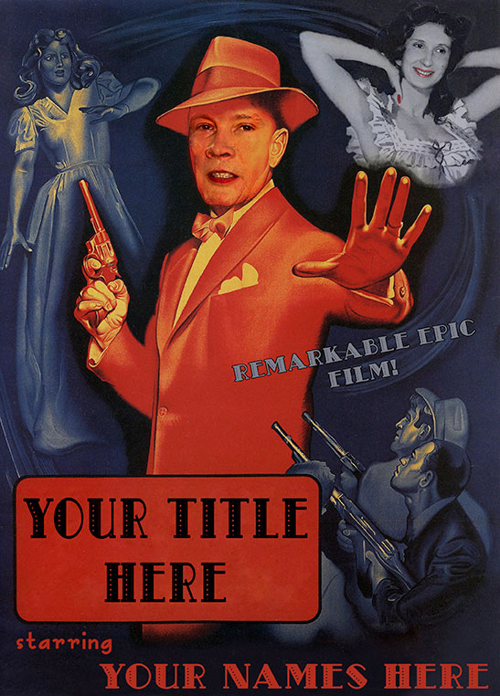 Personalized movie poster in Film Noir style