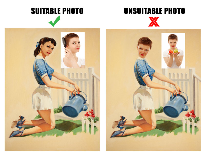 Difference between suitable and unsuitable photos