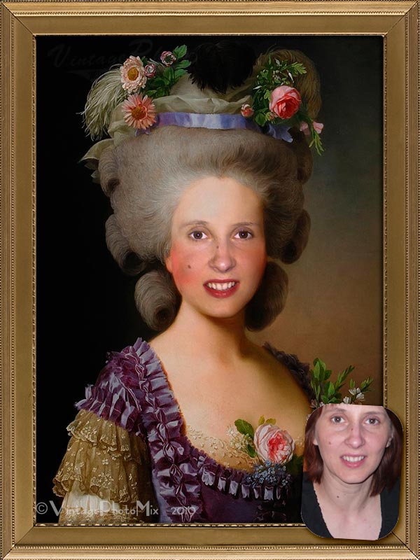 Portrait of a lady in the style of Marie Antoinette
