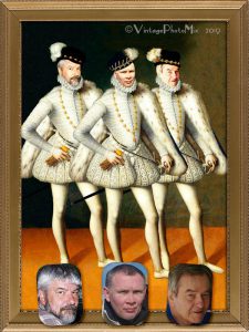 A pack of friends in the Renaissance style