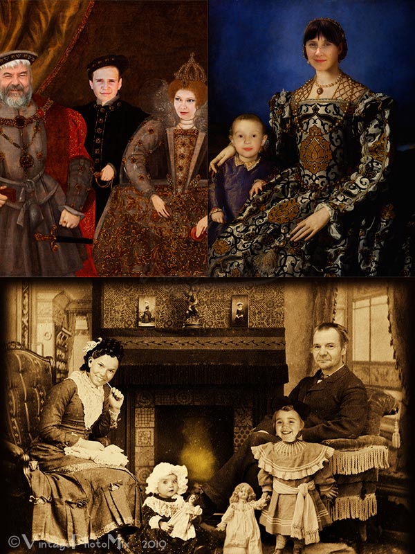 A selection of personalized family portraits