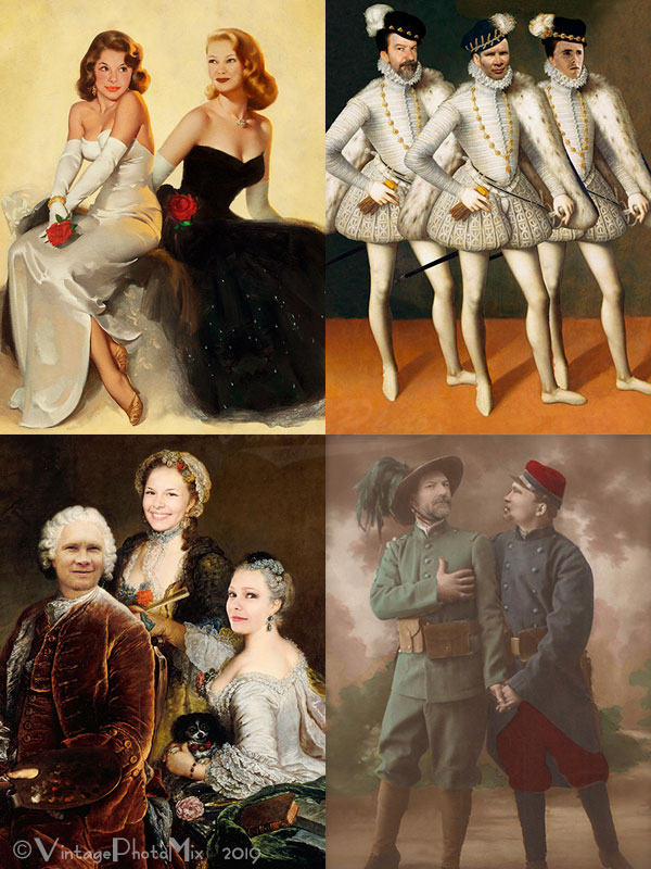 A selection of personalized friends portraits